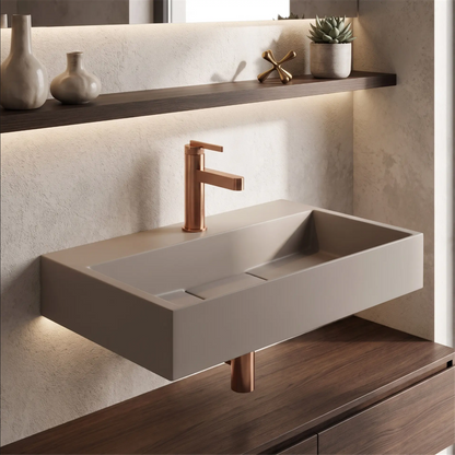 Waschbecken Goya – Beige Matt 60 × 37 cm
