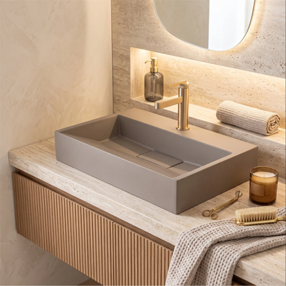Waschbecken Goya – Beige Matt 60 × 37 cm