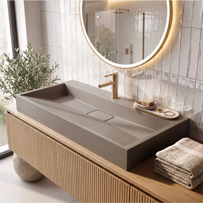 Waschbecken Goya – Beige Matt 100× 46 cm