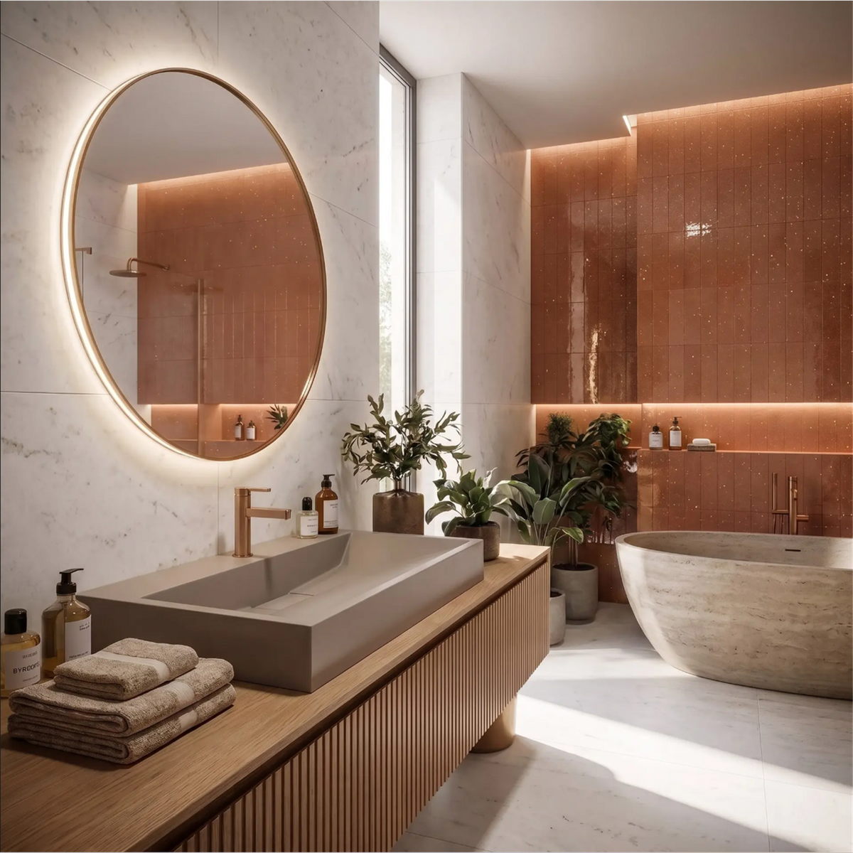 Waschbecken Goya – Beige Matt 100× 46 cm