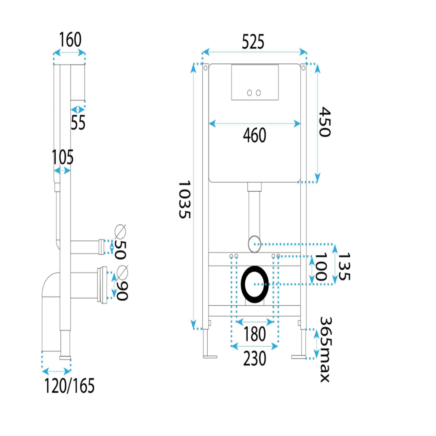 Vorwandelement für WC K011A-Q  HD Titan