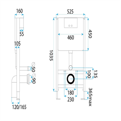 Vorwandelement für WC K011A-Q  HD Titan
