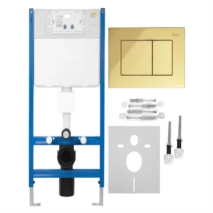 Vorwandelement  K011A-Q Gold mit Betätigungsplatte Typ J