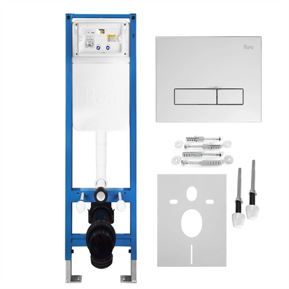 Unterputz-WC-Gestell Set Slim 024N – Chrom HD Drückerplatte