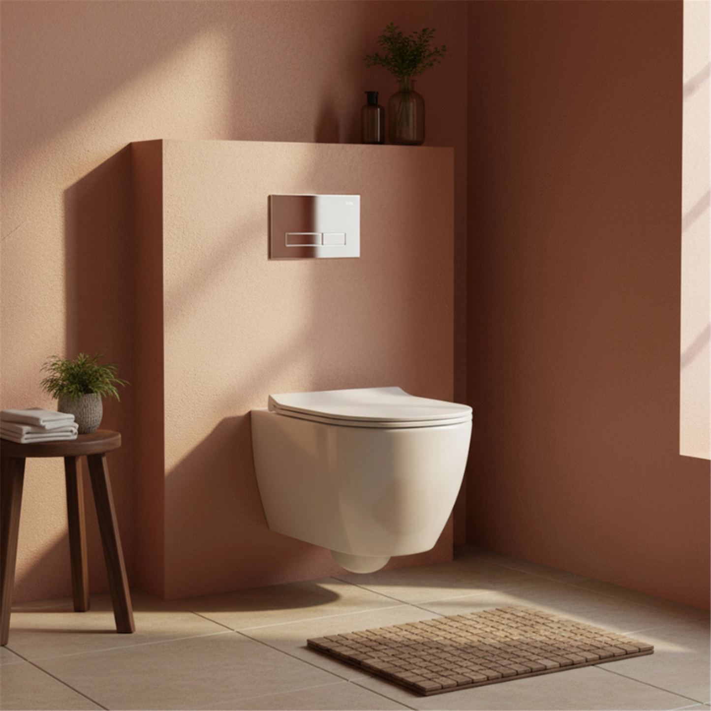 Unterputz-WC-Gestell Set Slim 024N – Chrom HD Drückerplatte