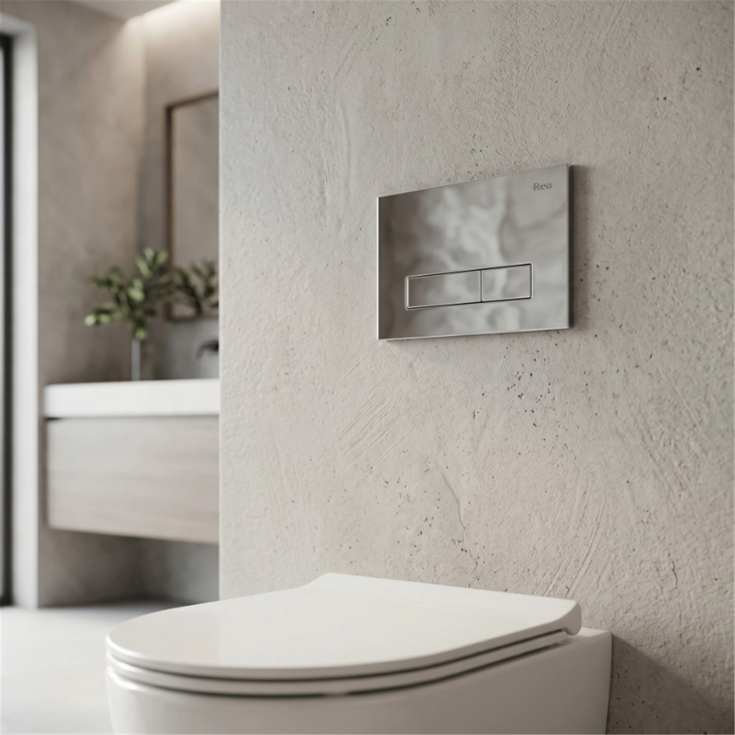 Unterputz-WC-Gestell Set Slim 024N – Chrom HD Drückerplatte