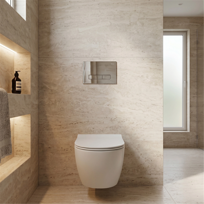 Unterputz-WC-Gestell Set Slim 024N – Chrom HD Drückerplatte