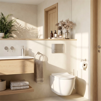 Unterputz-WC-Gestell Set Slim 024N – Satin HD Drückerplatte