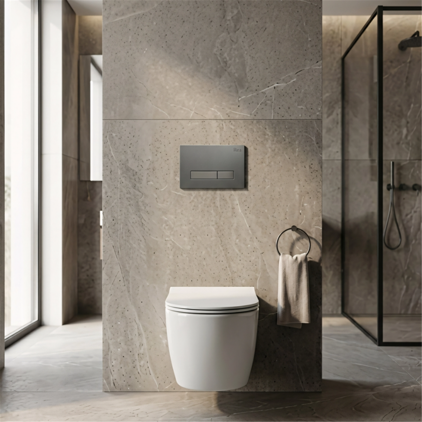 Unterputz-WC-Gestell Set Slim 024N – Titan HD Drückerplatte