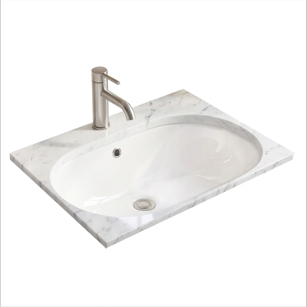 Unterbauwaschbecken Vena – Weiß Glänzend 63,5 × 42,7 cm