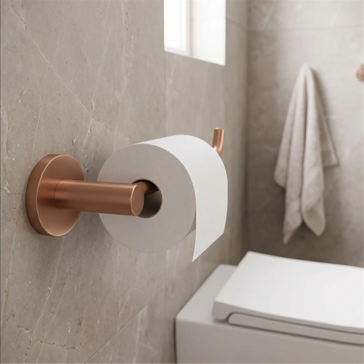Toilettenpapierhalter Leo 5609 – Kupfer Matt