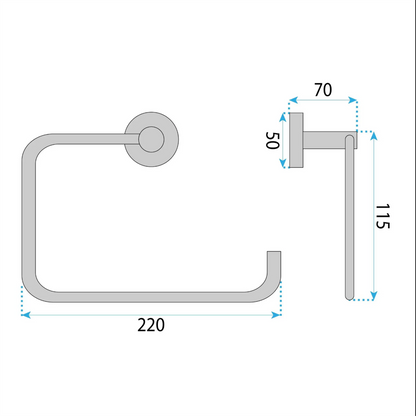 Handtuchhalter Leo 5610 – Kupfer Matt