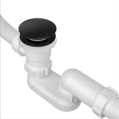 Badewannensiphon Klick-Klack – Schwarz Matt