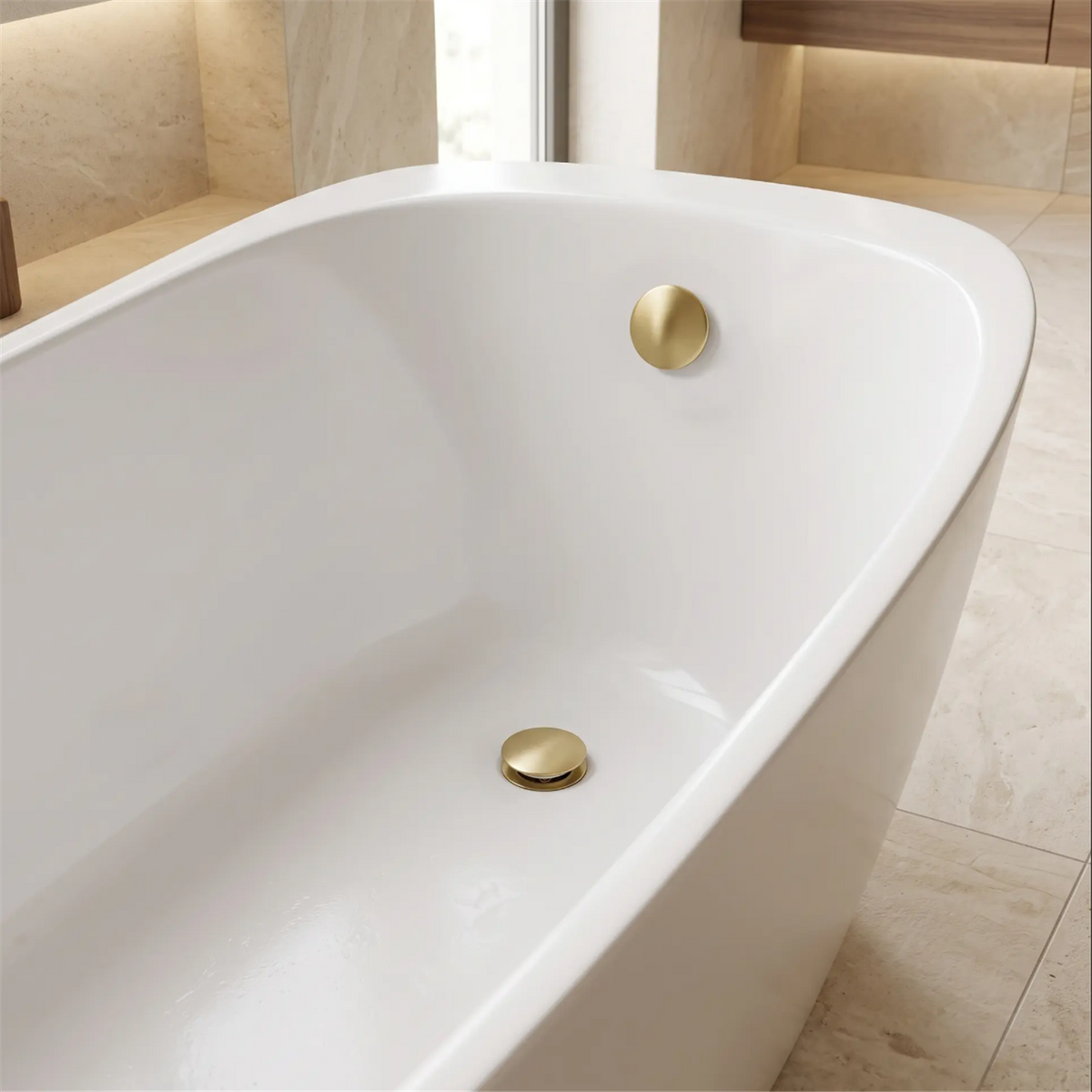 Badewannensiphon Klick-Klack – Gold Matt