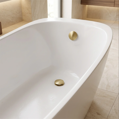 Badewannensiphon Klick-Klack – Gold Matt