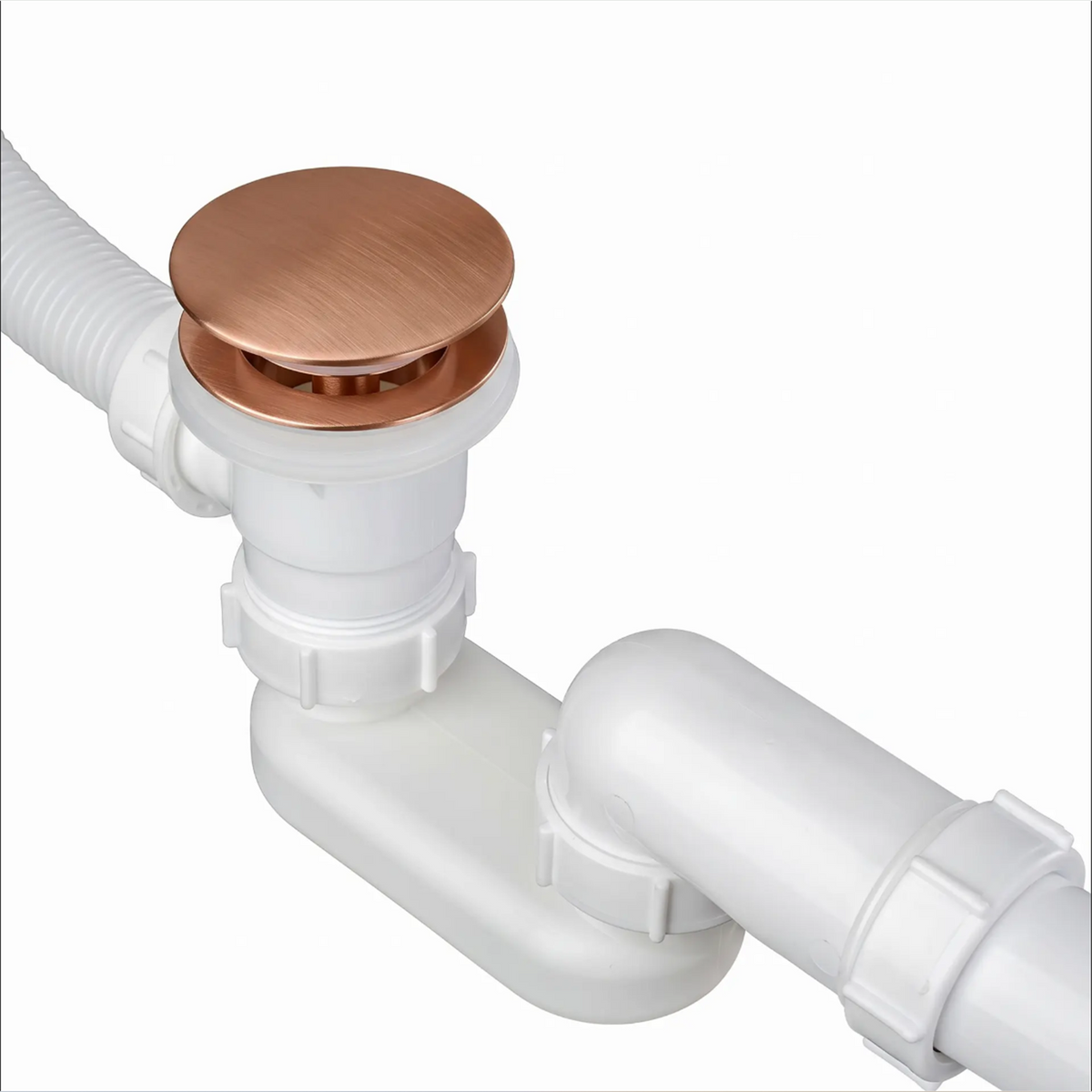 Badewannensiphon Klick-Klack – Kupfer Matt