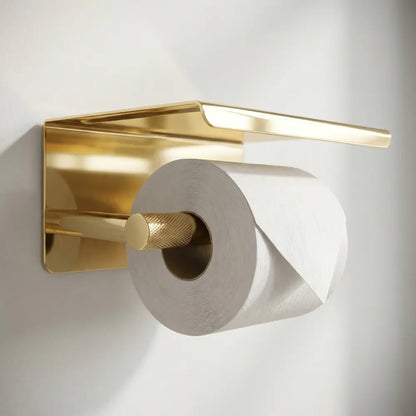 Toilettenpapierhalter mit Ablage 6613 Modern Gold