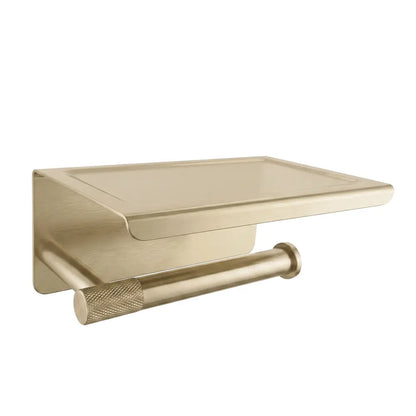 Toilettenpapierhalter mit Ablage 6613 Modern Gold Matt