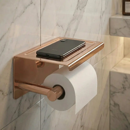 Toilettenpapierhalter mit Ablage 6613 Modern Kupfer