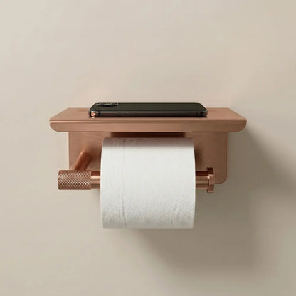 Toilettenpapierhalter mit Ablage 6613 Modern Kupfer Matt