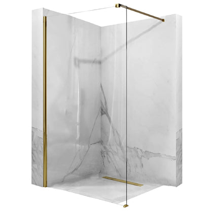 Walk In Duschwand Aero Gold Matt 90-120cm
