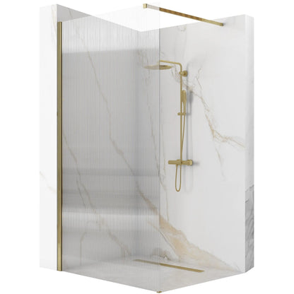 Walk In Duschwand Aero Intimo Gold Matt 90-120cm