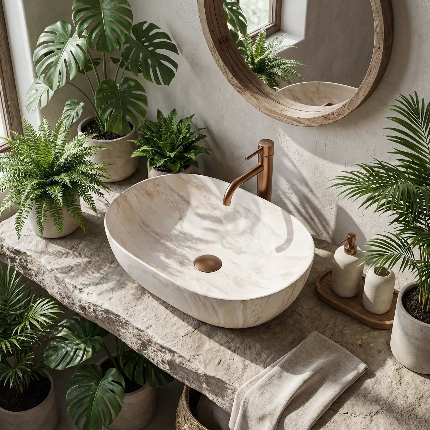 Aufsatzwaschbecken Amelia Kallisto 48x34,5cm