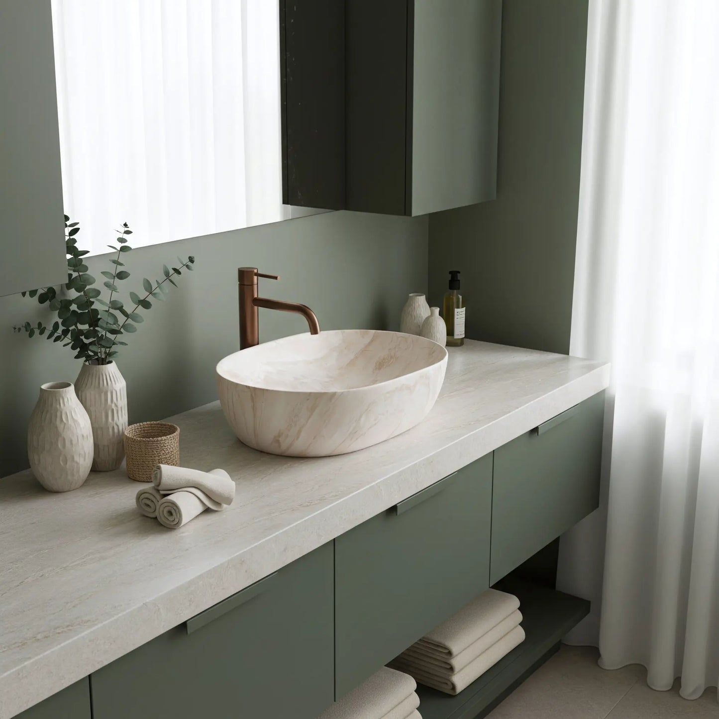 Aufsatzwaschbecken Amelia Kallisto 48x34,5cm