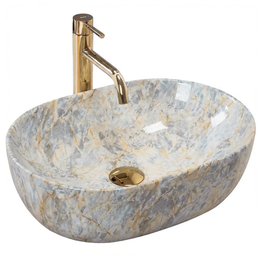 Aufsatzwaschbecken Amelia Ruststone 48x34,5cm