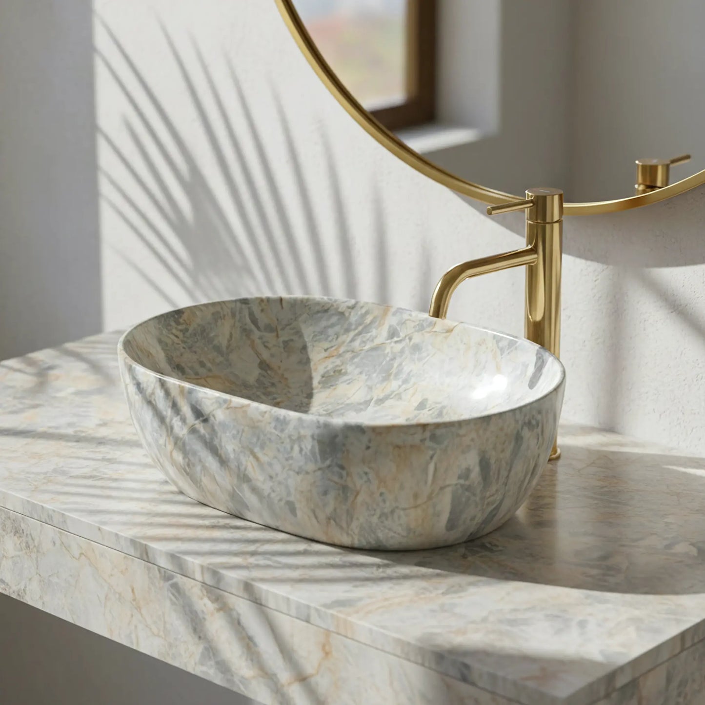 Aufsatzwaschbecken Amelia Ruststone 48x34,5cm