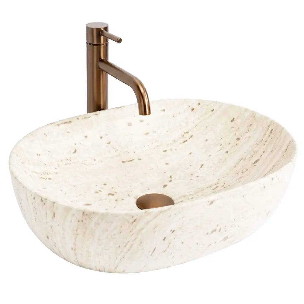 Aufsatzwaschbecken Amelia Travertine 48x34,5cm