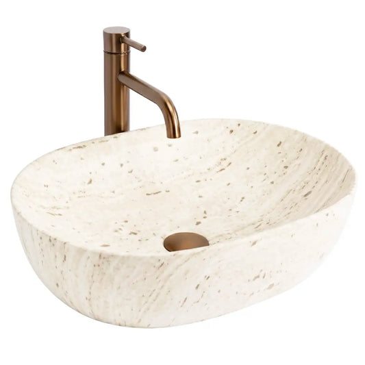 Aufsatzwaschbecken Amelia Travertine 48x34,5cm
