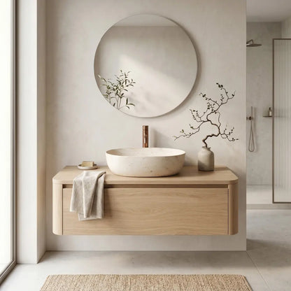 Aufsatzwaschbecken Amelia Travertine 48x34,5cm