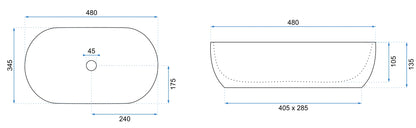 Aufsatzwaschbecken Amelia White