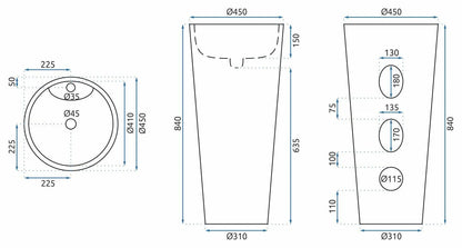Standwaschbecken Anya Lava Matt