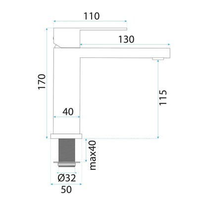 Armatur Arlo Black Low