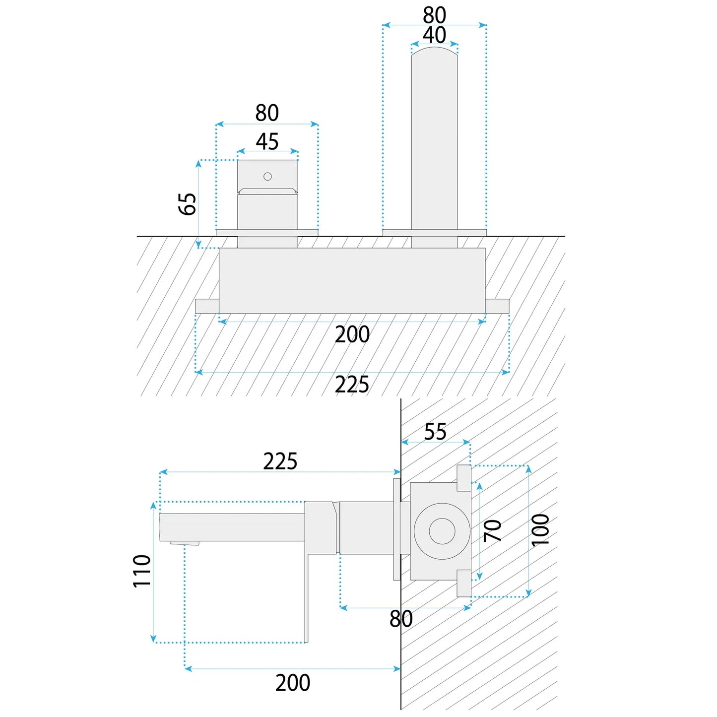 Armatur Unterputz Arlo Black