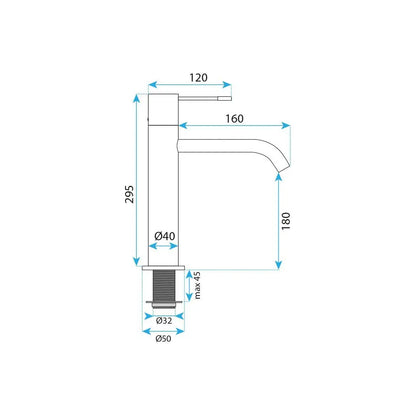 Armatur Venti High Kupfer Matt
