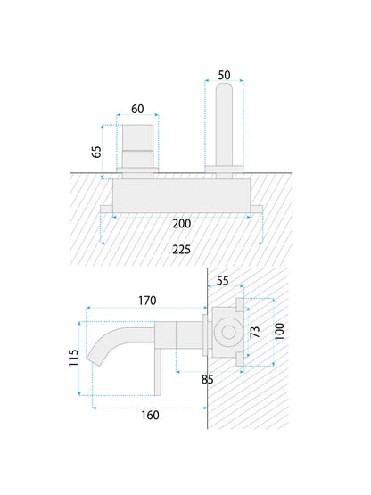 Unterputzarmatur Foster Gold Matt