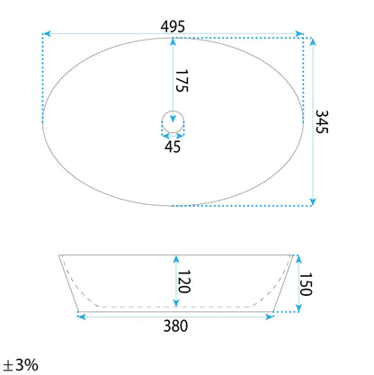 Waschbecken Astoria 49,5x35,5cm