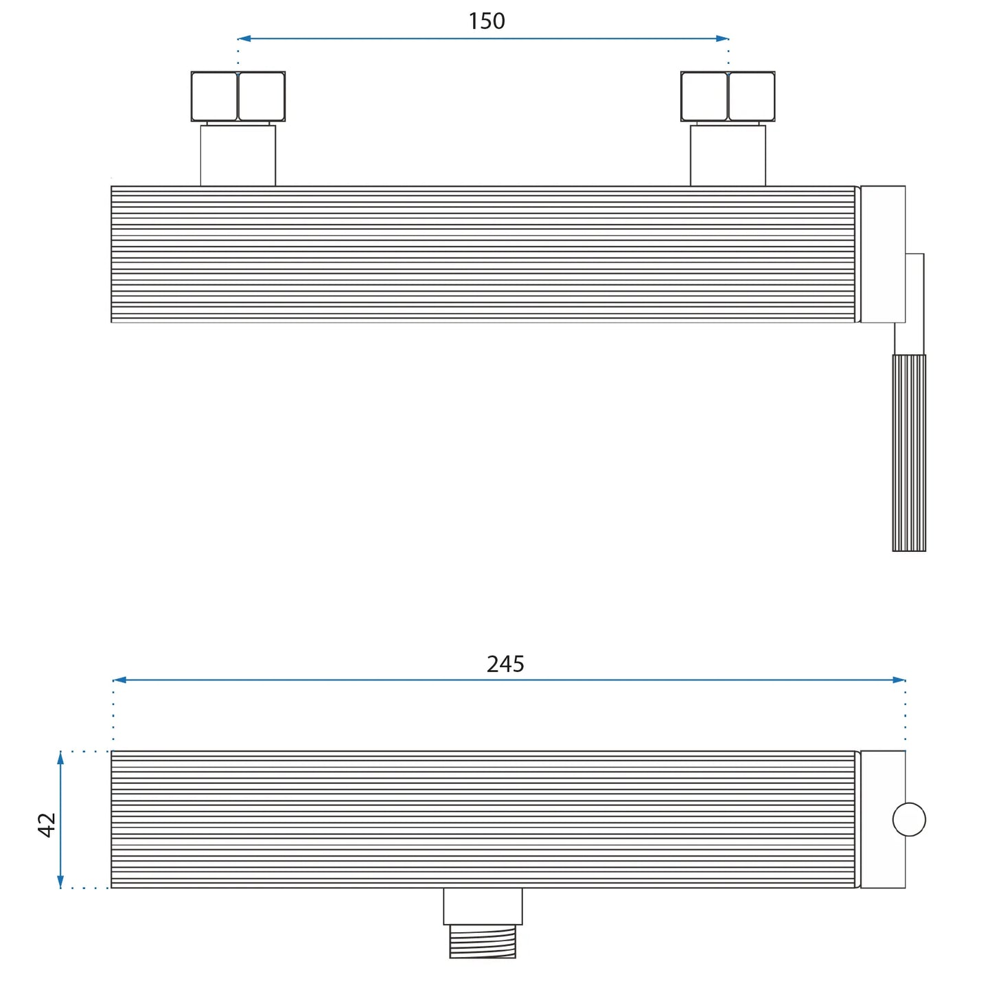 Badewannenarmatur Argon Kupfer Matt