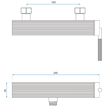 Badewannenarmatur Argon Kupfer Matt