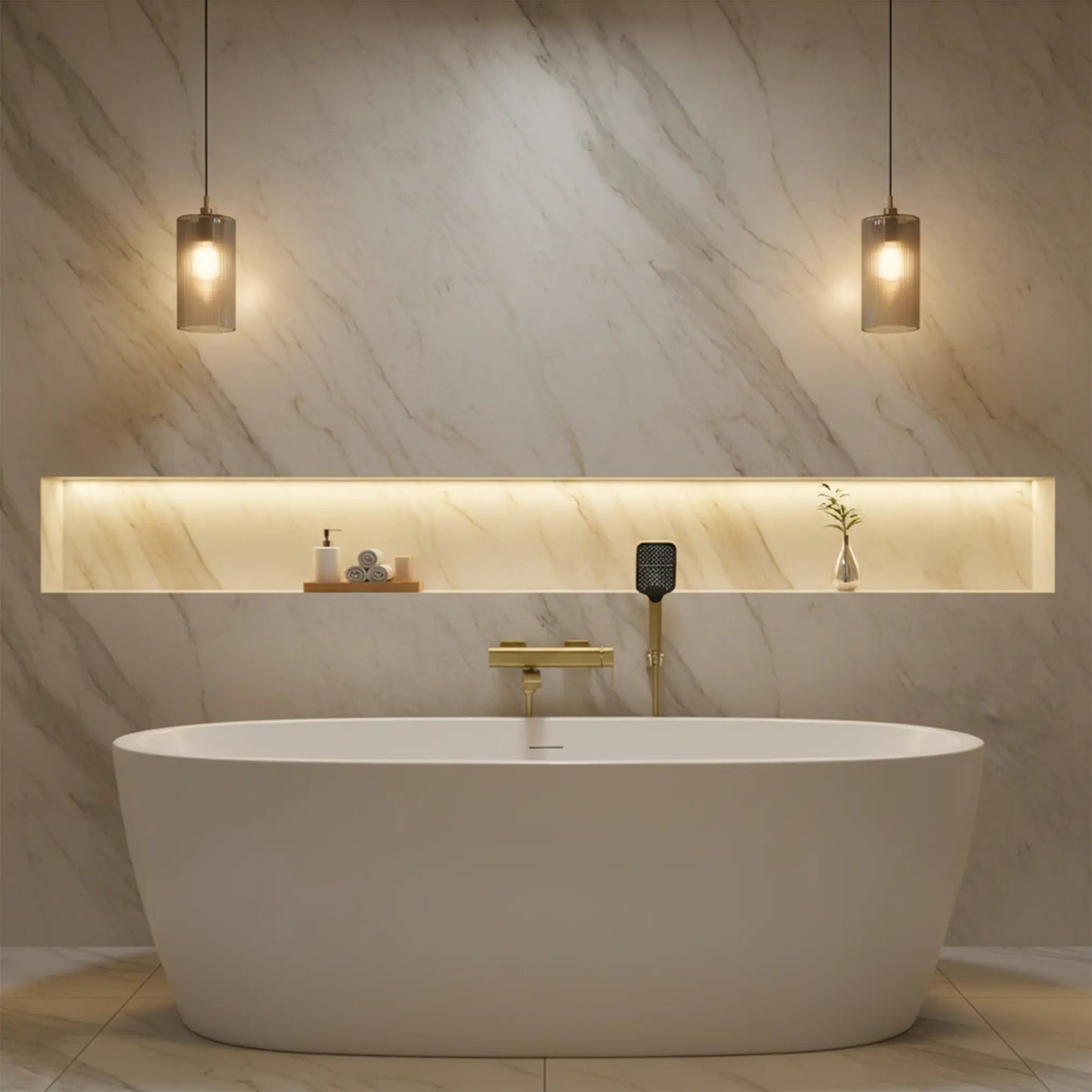 Badewannenarmatur Arlo Gold Matt