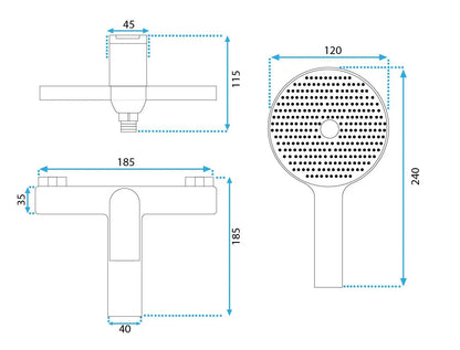 Badewannenarmatur Avalon Chrom