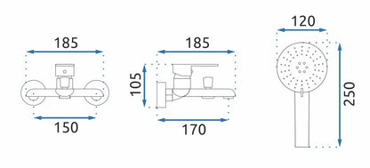 Badewannenarmatur Bloom Gold