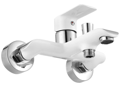 Badewannenarmatur Bloom Weiß Chrom