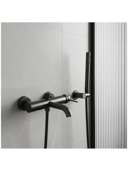 Badewannenarmatur Lungo Grip Titan Matt