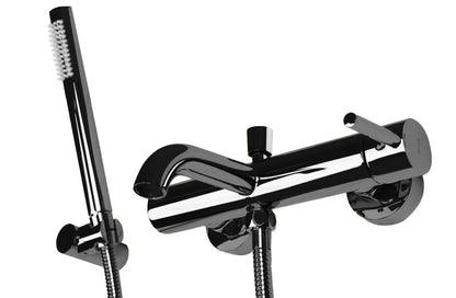 Badewannenarmatur Lungo Black Metallic