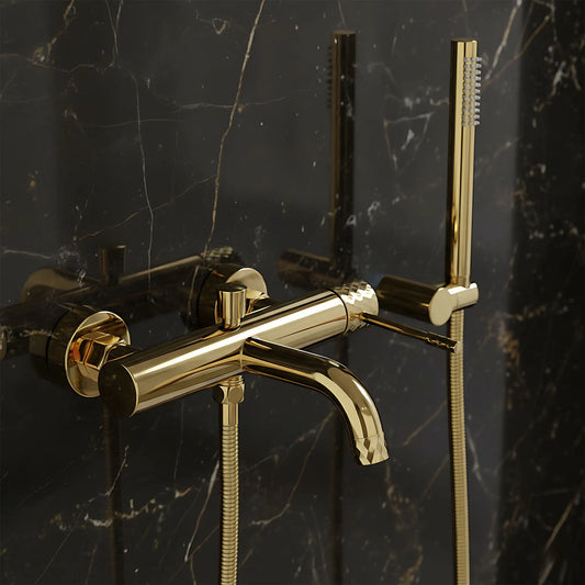 Badewannenarmatur Lungo Diamond Gold