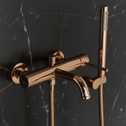 Badewannenarmatur Lungo Diamond Kupfer